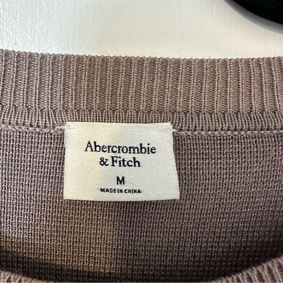 Abercrombie & Fitch Corset Sweater Knit Long Sleeve Bodysuit Womens Medium Taupe - Picture 2 of 6